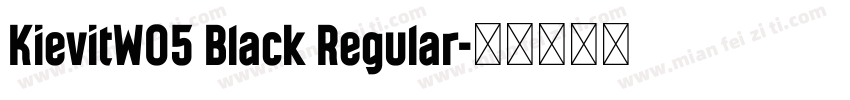 KievitW05 Black Regular字体转换